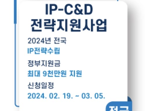 IP-C&D전략지원사업 2024년 지원기업 모집 공고